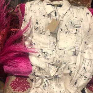 CITY CHIC 100% SILK BURBERRY JUMPER